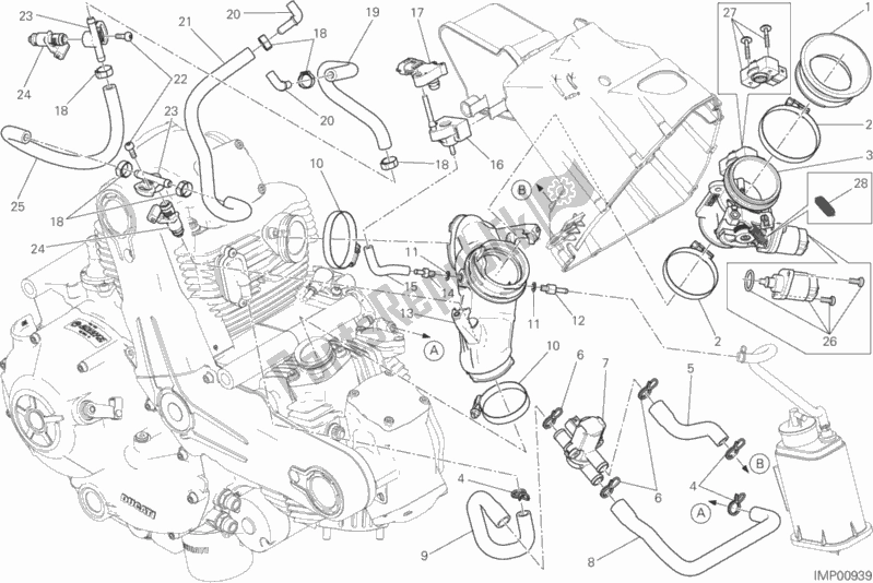 All parts for the 017 - Throttle Body of the Ducati Scrambler Classic Thailand 803 2017